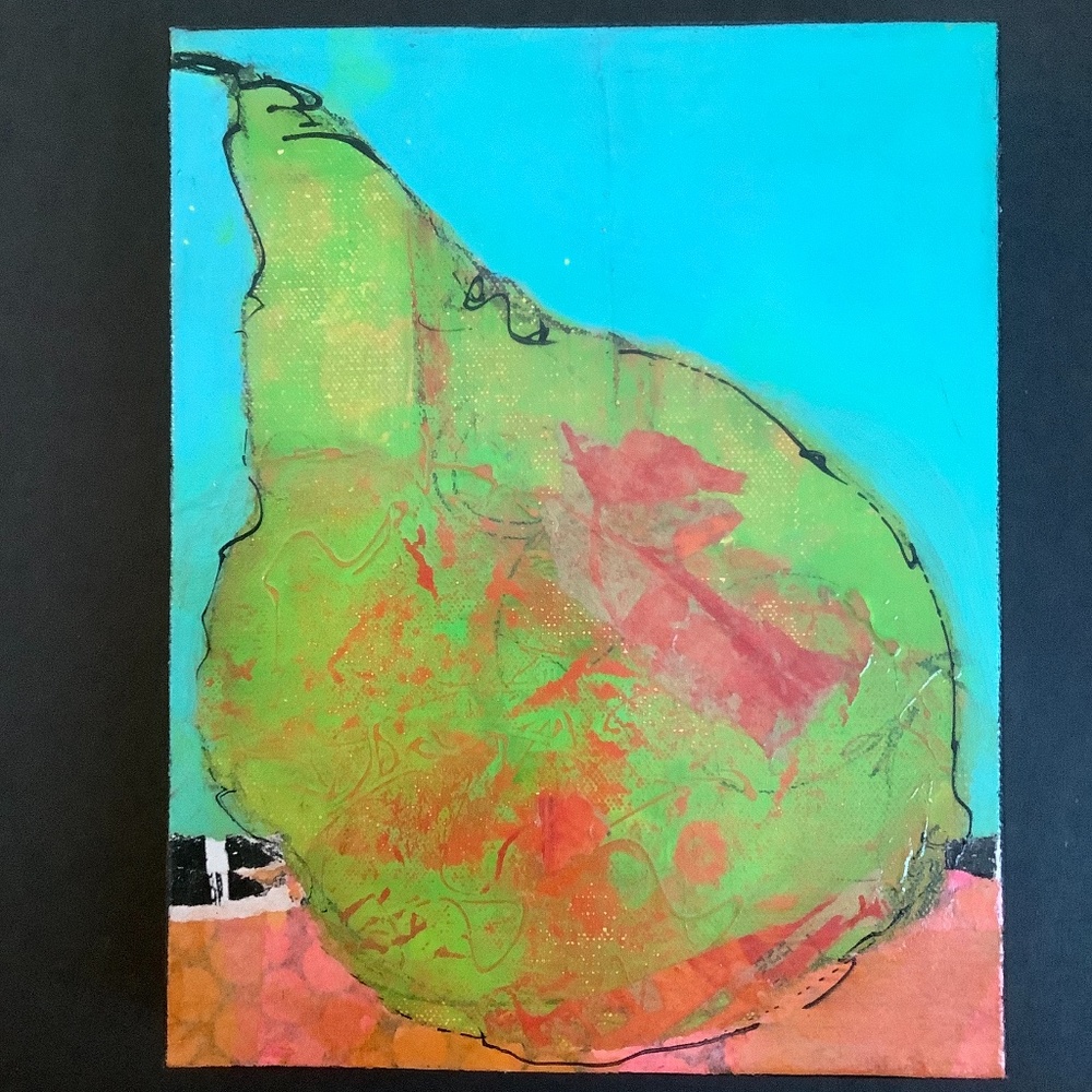 Original acrylic painting on canvas.  Mixed media.